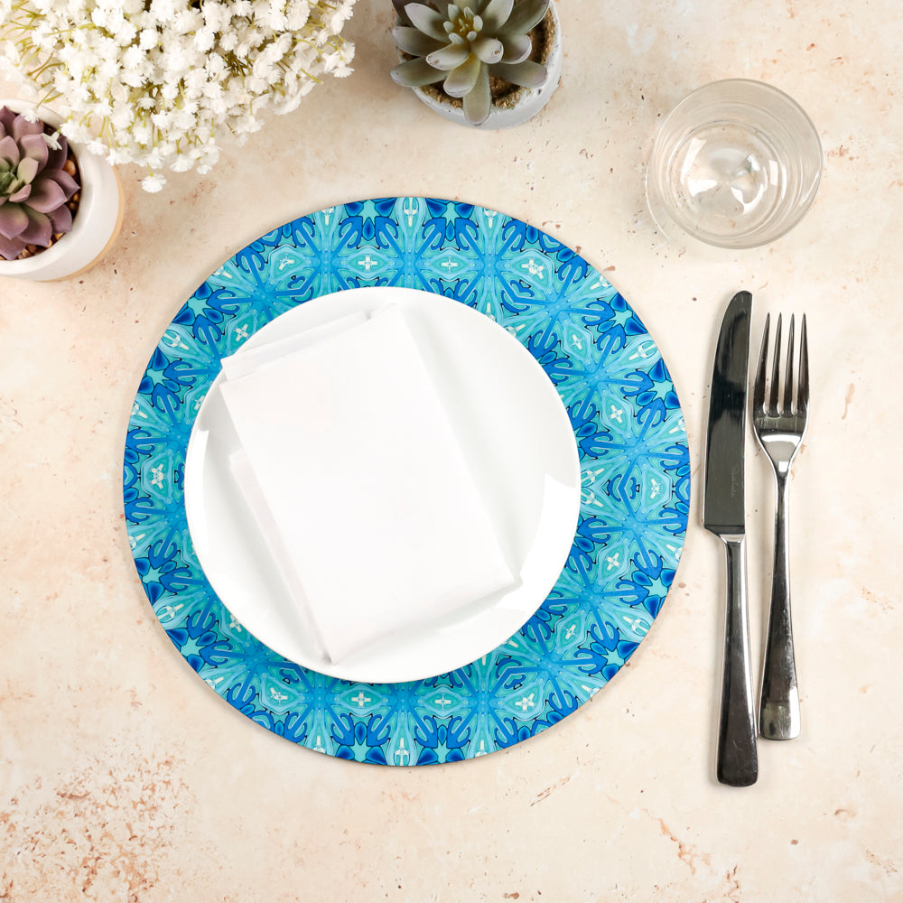 SALE Seconds Moorish Palace Placemat - Turquoise and Blue