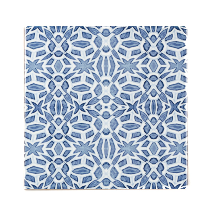 Moroccan Fountain tile - blue white Iznik tile