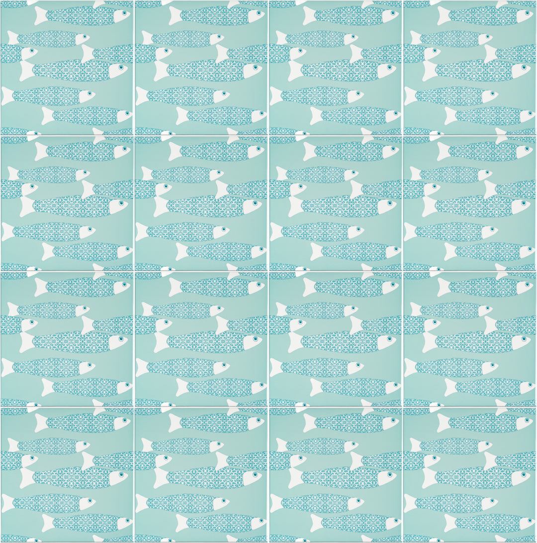 Ocean Shoal tile - Sky Blue