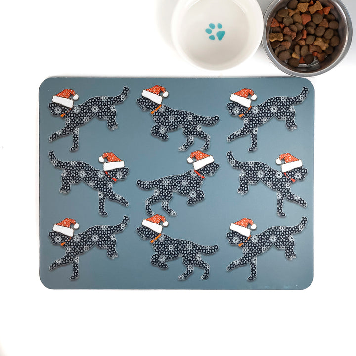 Christmas Cockapoo Large Pet Food Mat