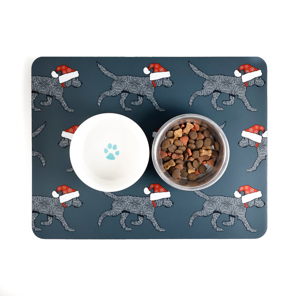 Christmas Labradoodle / Labrador Large Pet Food Mat