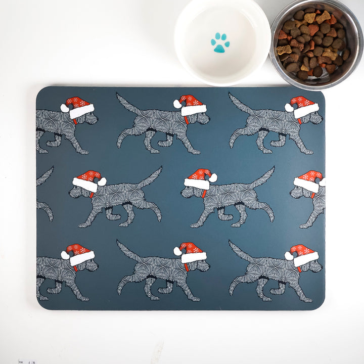 Christmas Labradoodle / Labrador Large Pet Food Mat