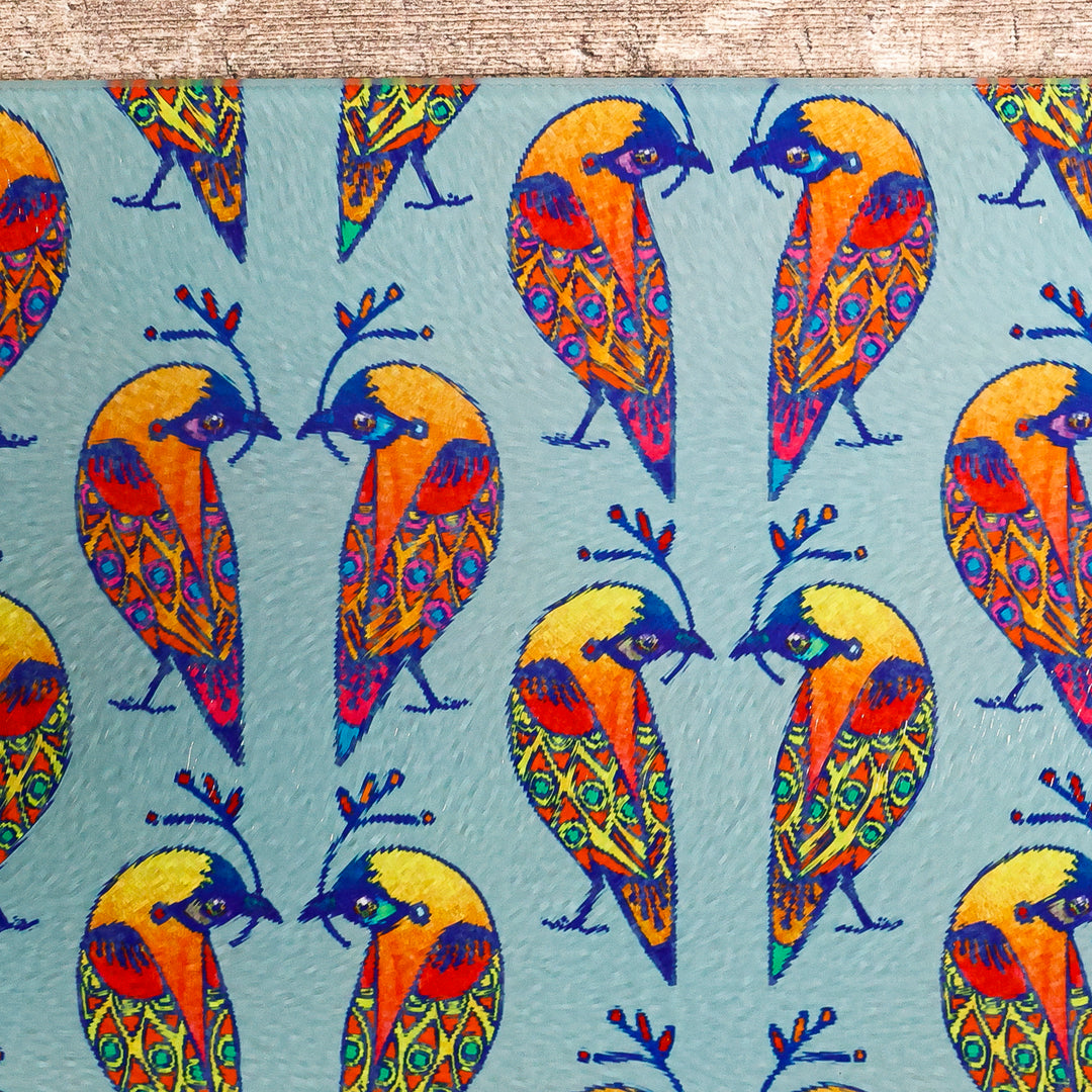 Tropical Lovebirds Worktop Protector