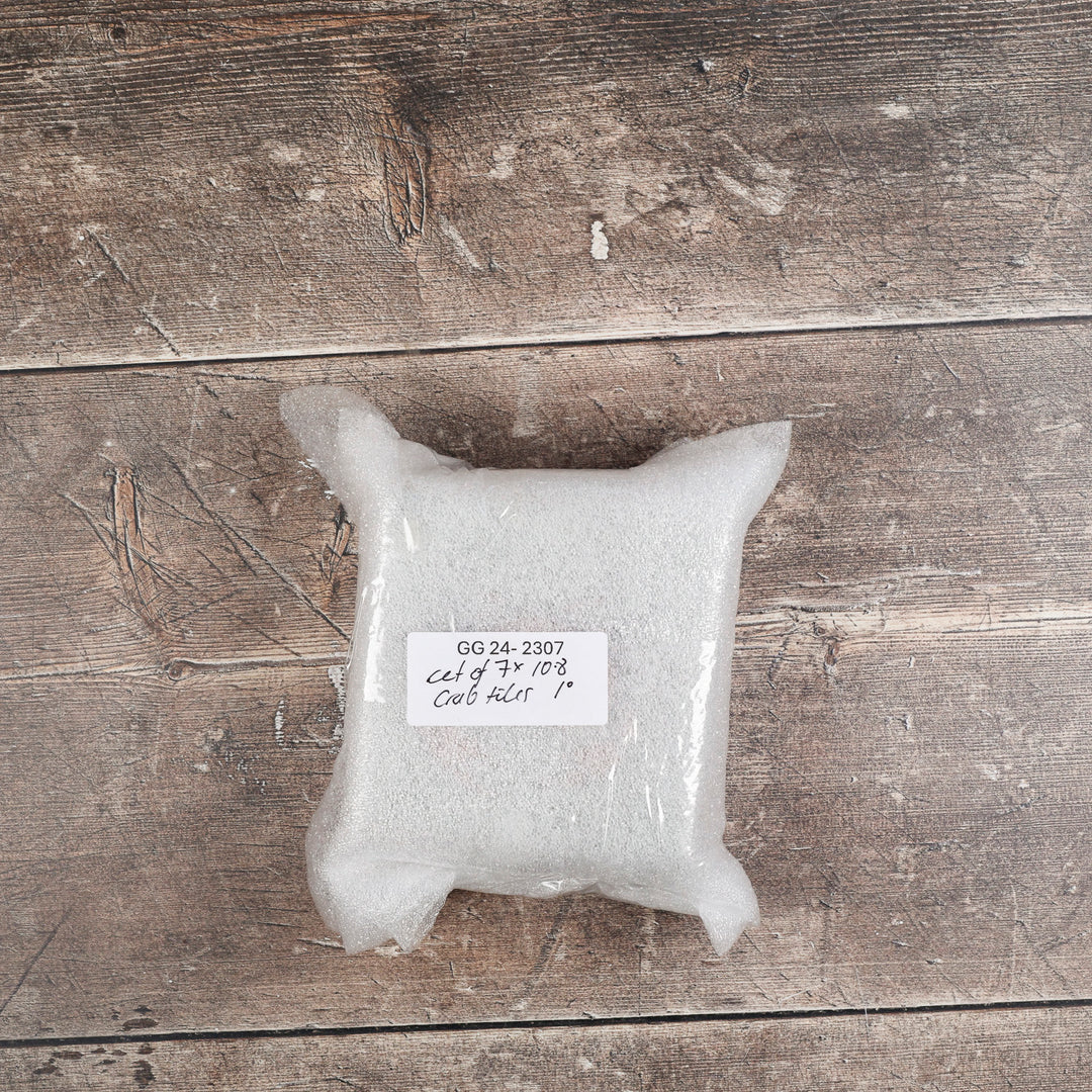 SALE SET - 7 x 10.8cm Crab tiles - perfect