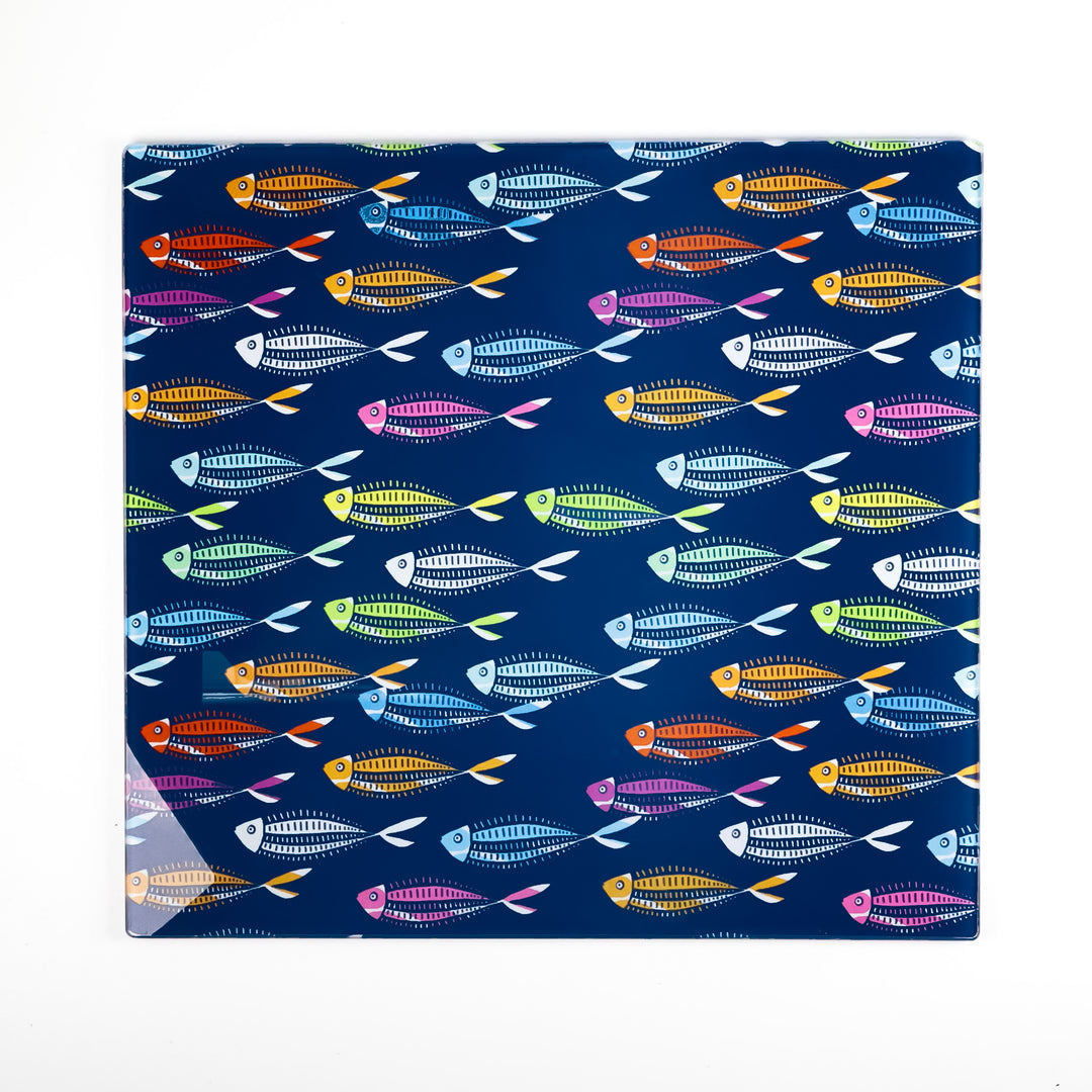 Rainbow Fish on Blue Worktop Protector