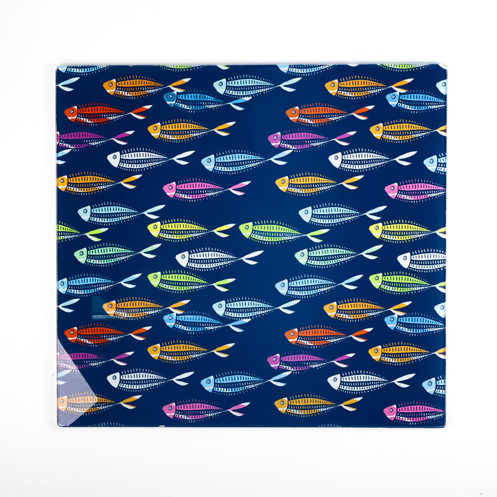 Rainbow Fish on Blue Worktop Protector