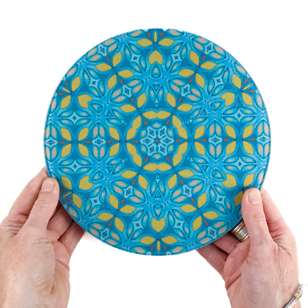 Greek Knossos Leaf - Circular Cutting Board