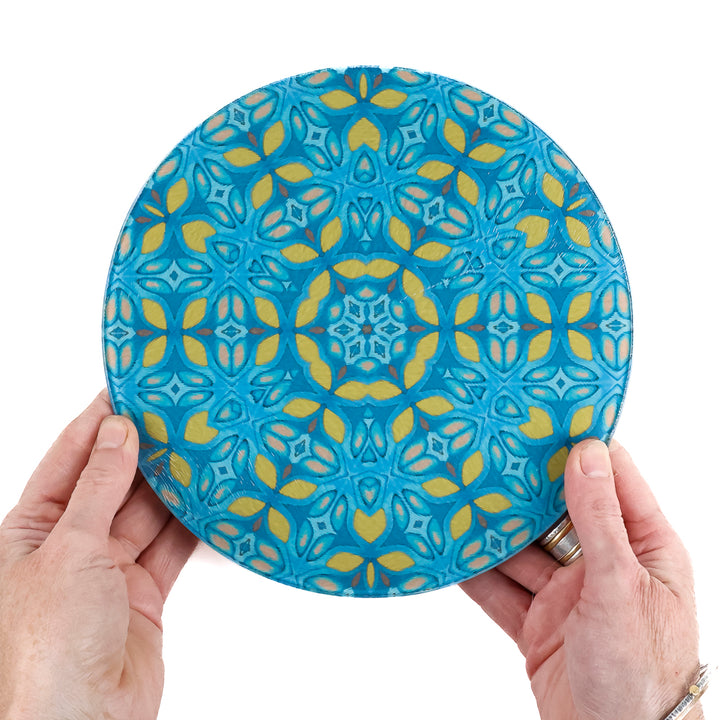 Greek Knossos Leaf - Circular Cutting Board