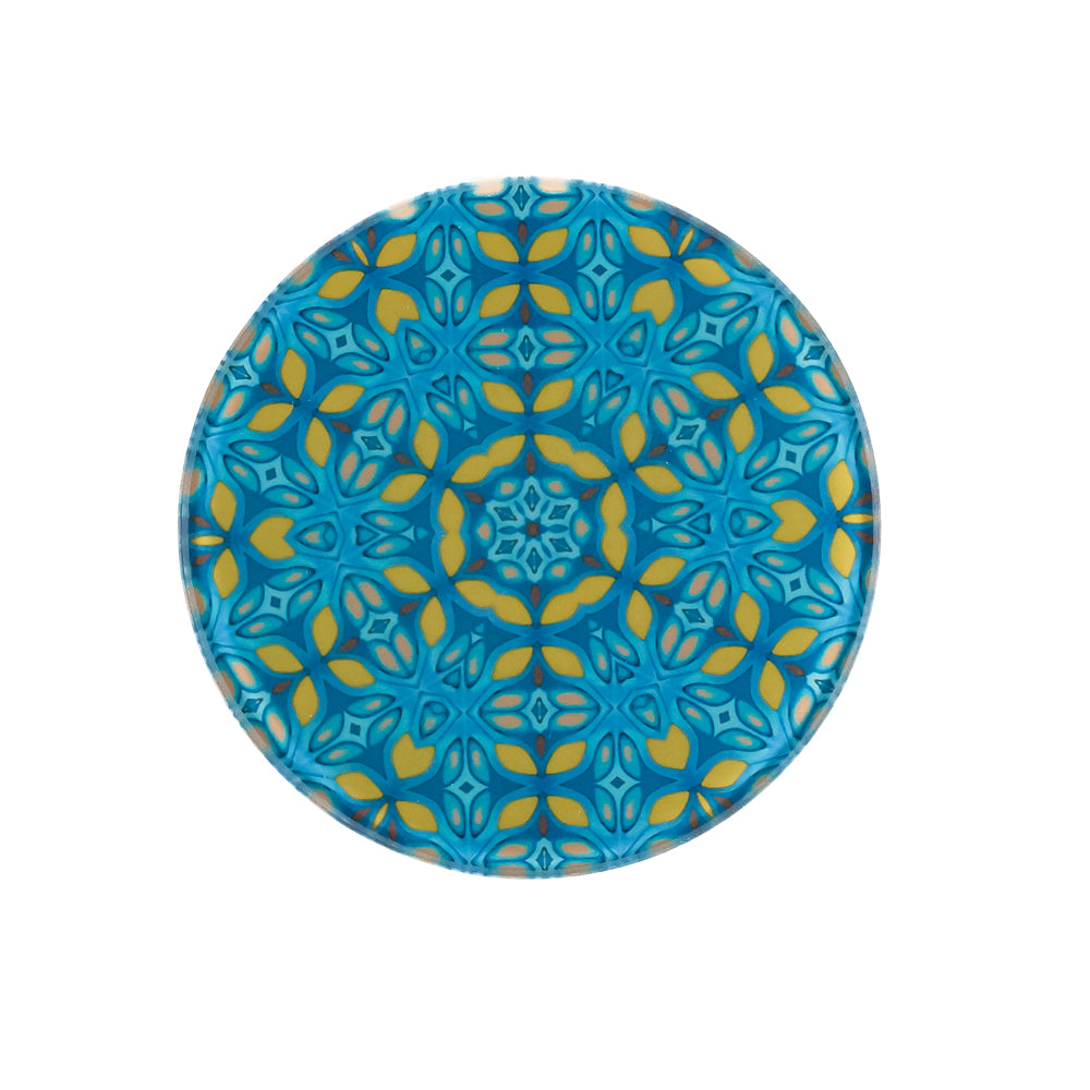 Greek Knossos Leaf - Glass Coaster Set