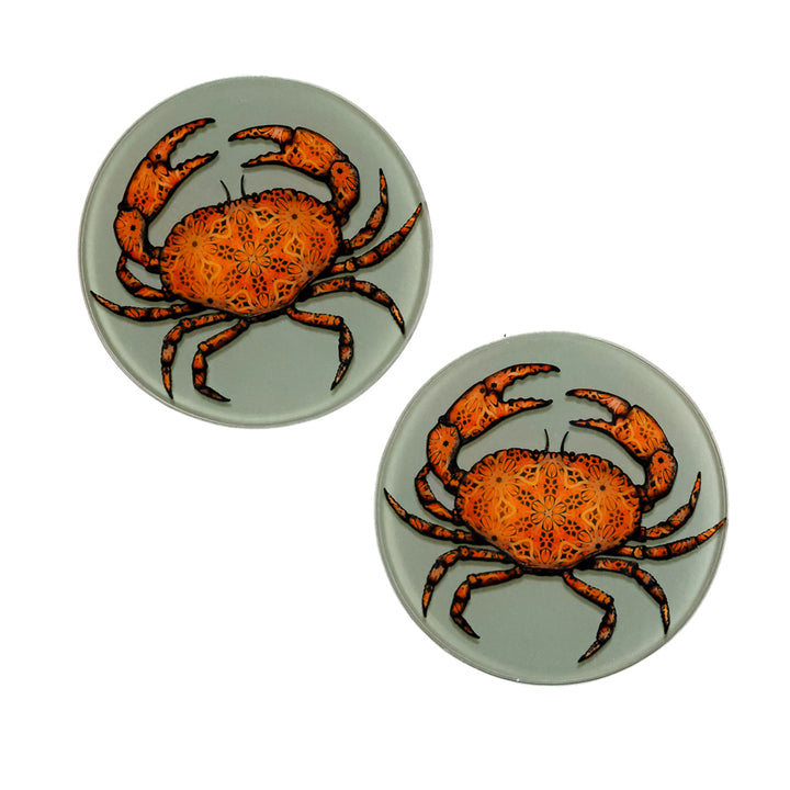 Crab on Dark Grey - Chopping Board (circular)