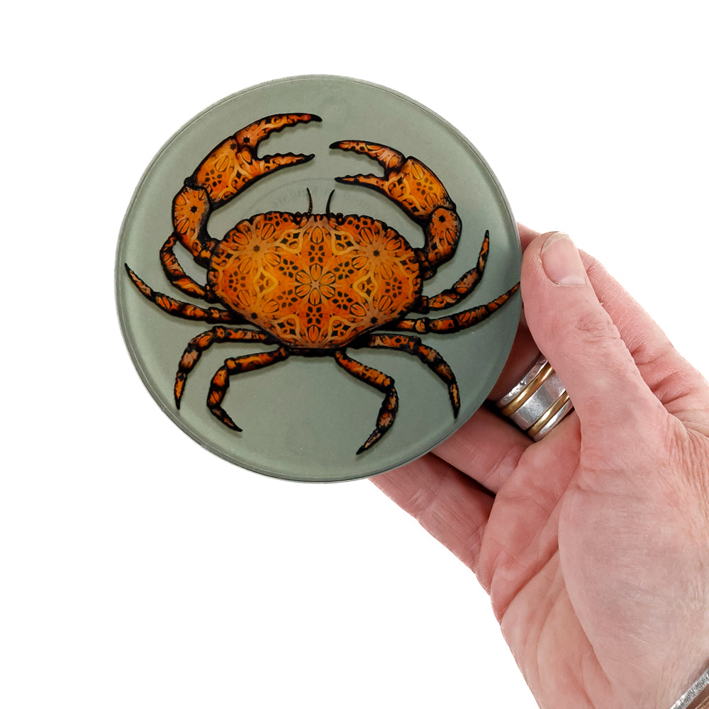 Crab on Dark Grey - Chopping Board (circular)