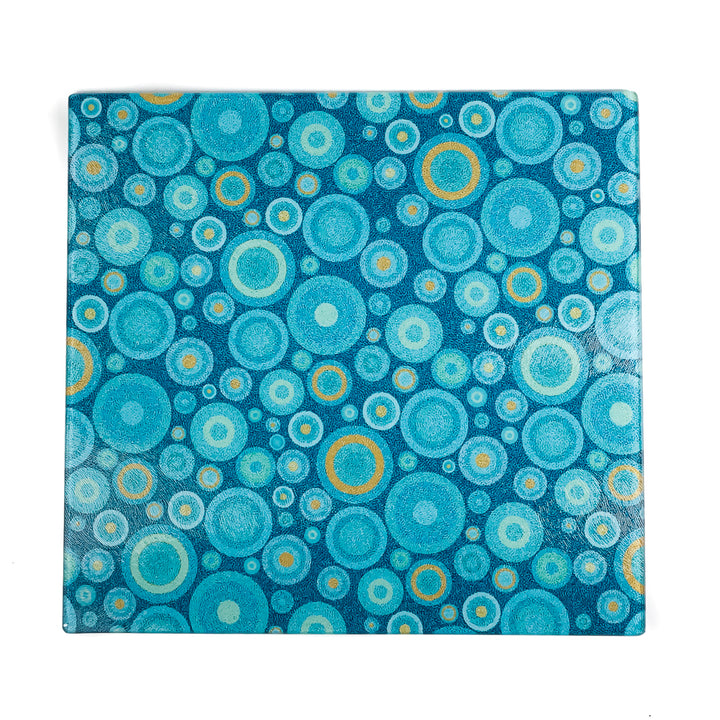 Starry Night Chopping Board - Teal Orange