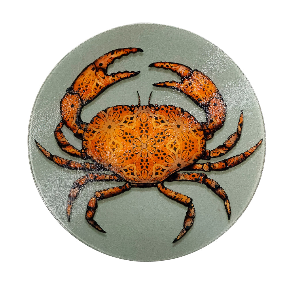 Crab on Dark Grey - Chopping Board (circular)