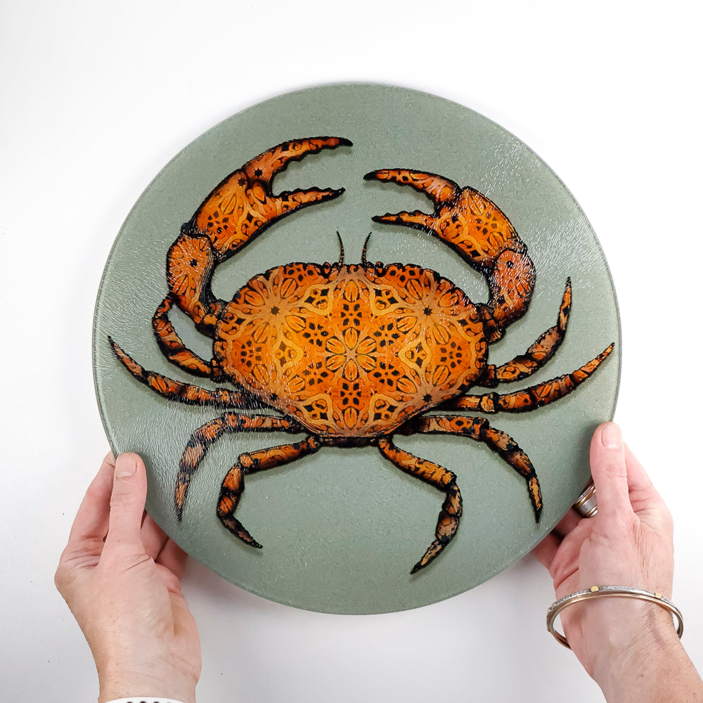 SALE - Large Circular Crab Chopping Board (30cm)