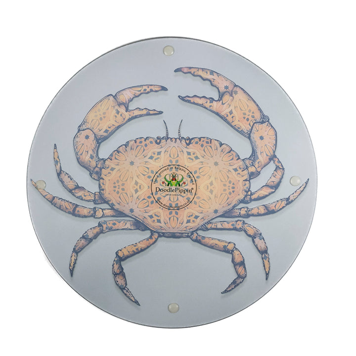 Crab on Dark Grey - Chopping Board (circular)