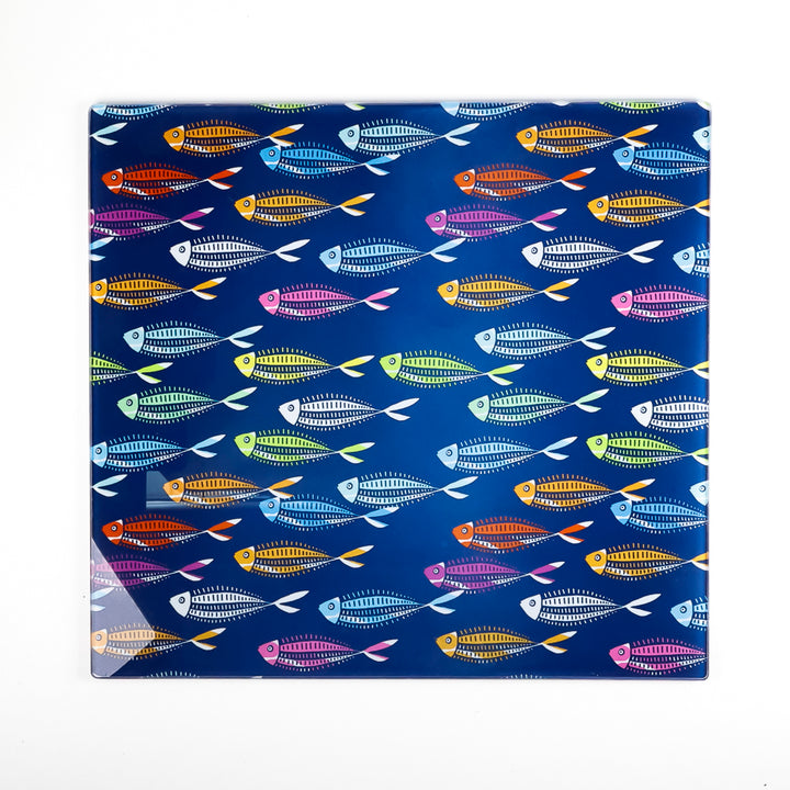 Rainbow Fish on Blue Worktop Protector