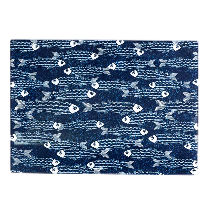 Ghost Fish on Blue/Black Worktop Protector