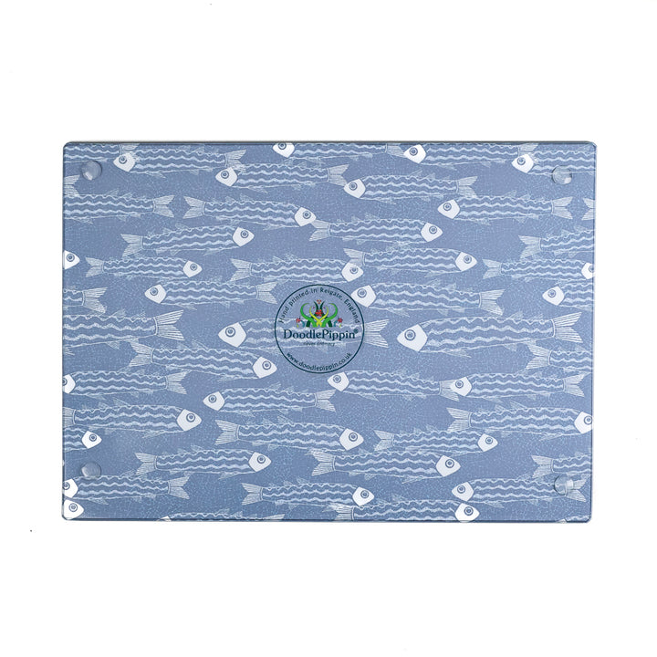 Ghost Fish on Blue/Black Worktop Protector