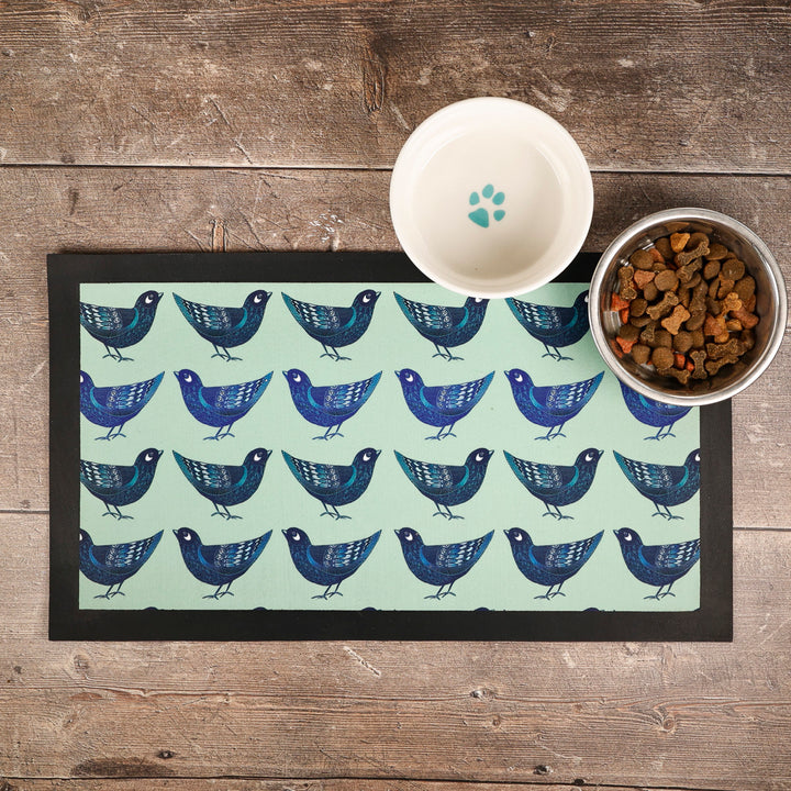 Blue Partridge Pet Food Mat