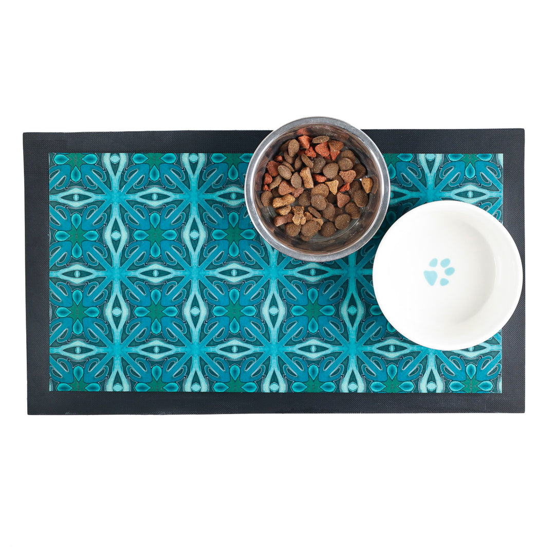 Malachite Green Pet Food Placemat