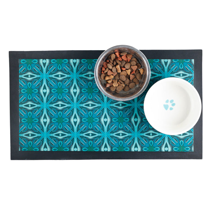 Malachite Green Pet Food Placemat