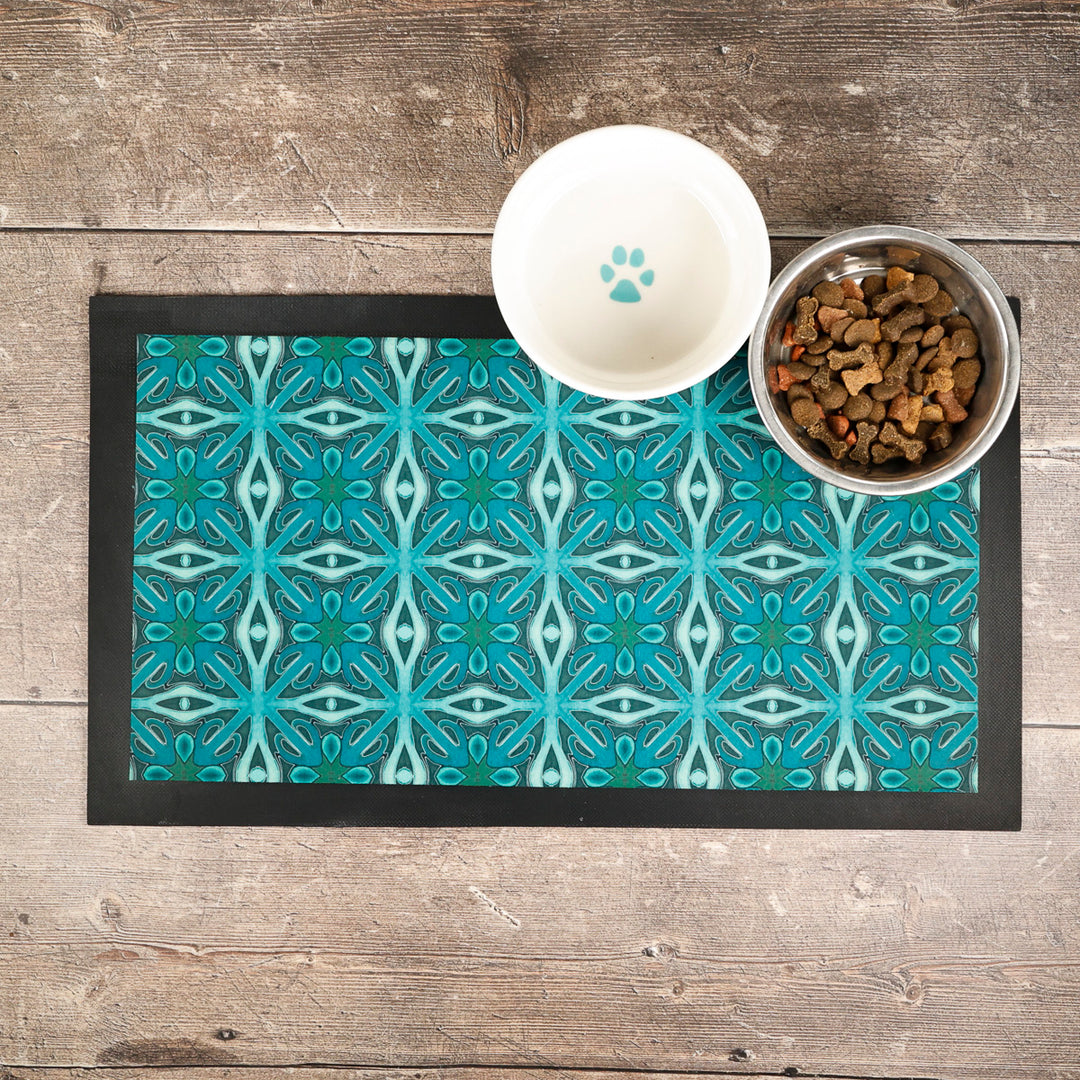 Malachite Green Pet Food Placemat