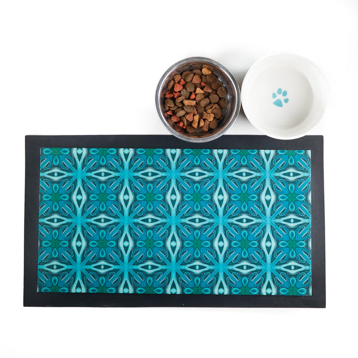 Malachite Green Pet Food Placemat