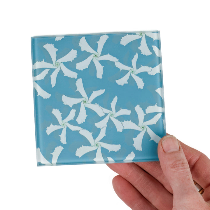 SALE - Single Blue Jasmine Flower Coaster