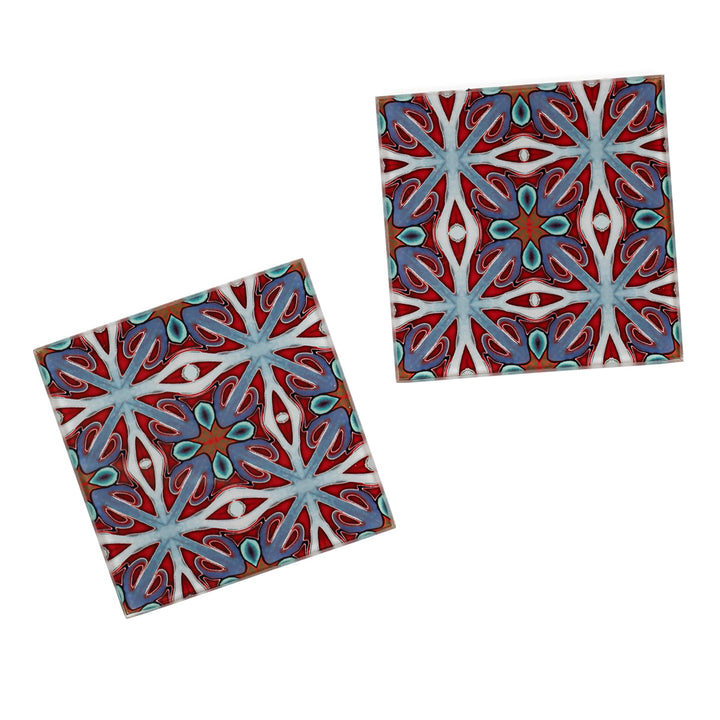 Red Twining Coaster Set