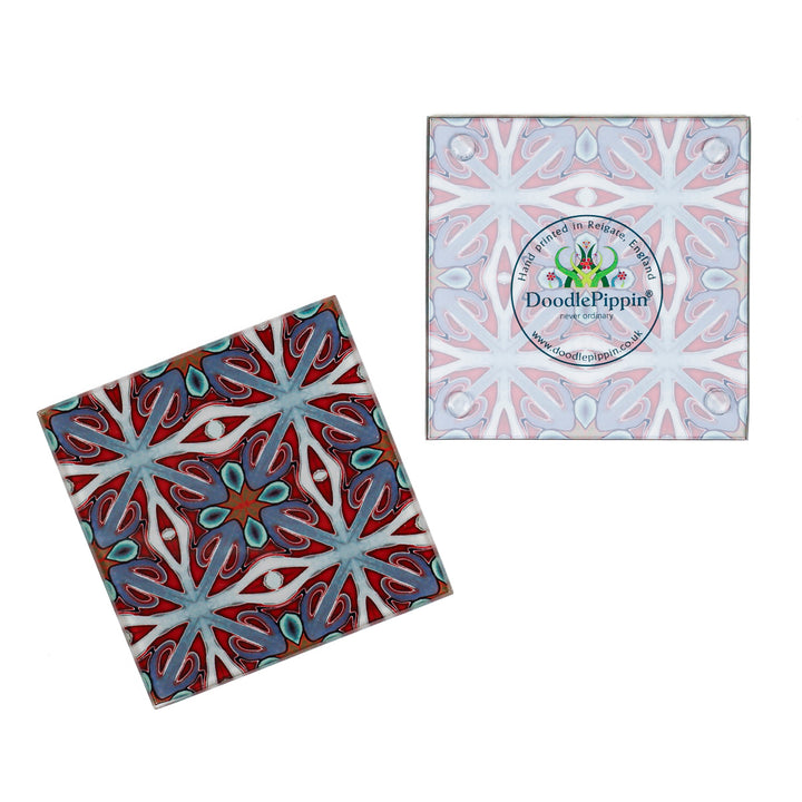 Red Twining Coaster Set