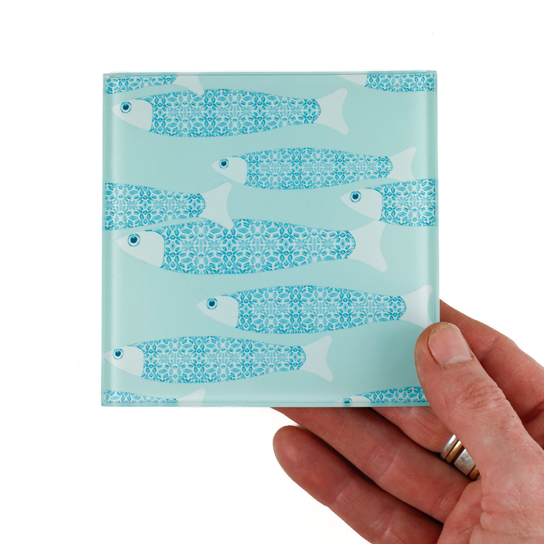 SALE - Single Ocean Shoal Coaster - Aqua
