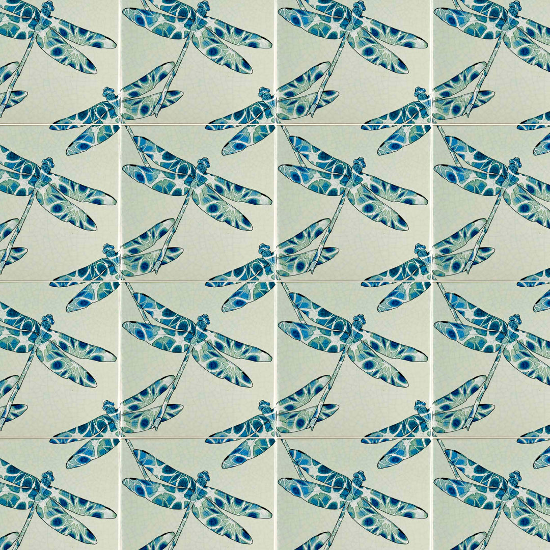 Dragonfly Tile -  FIRED INK Version