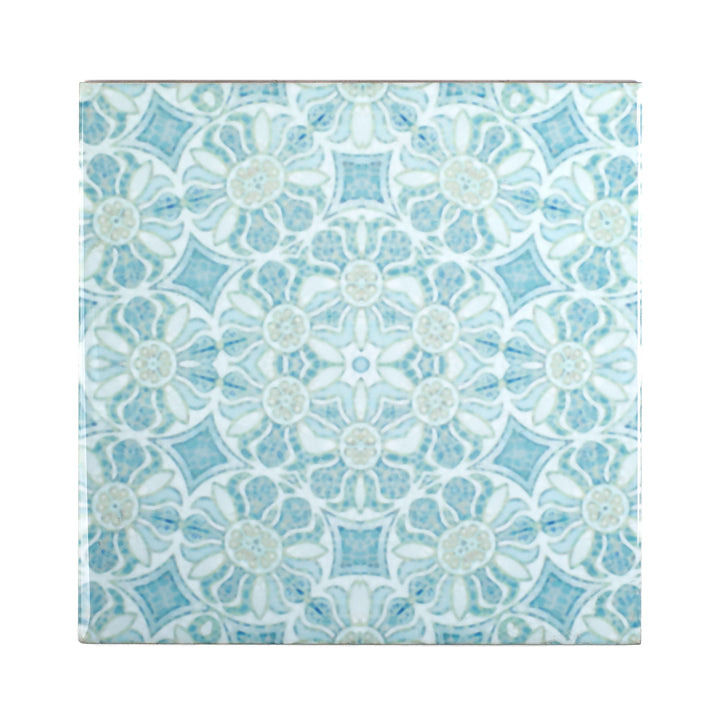 Pomegranate Hazy Tiles - Aqua - standard scale