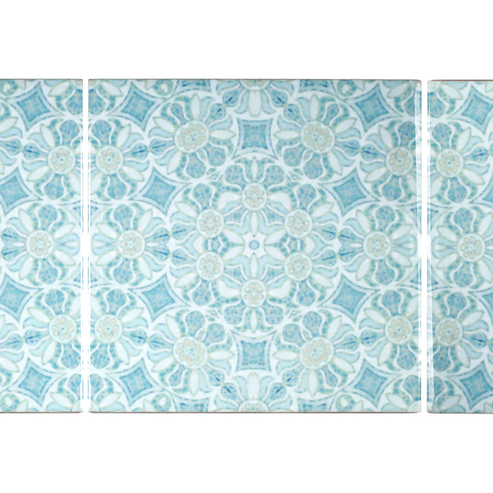 Pomegranate Hazy Tiles - Aqua - standard scale