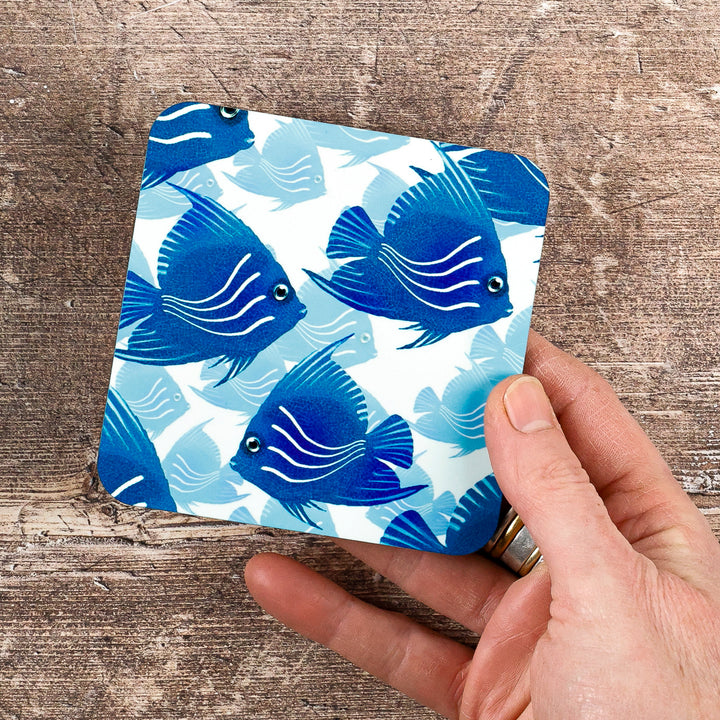 SALE - 2x Wooden Angelfish Coasters