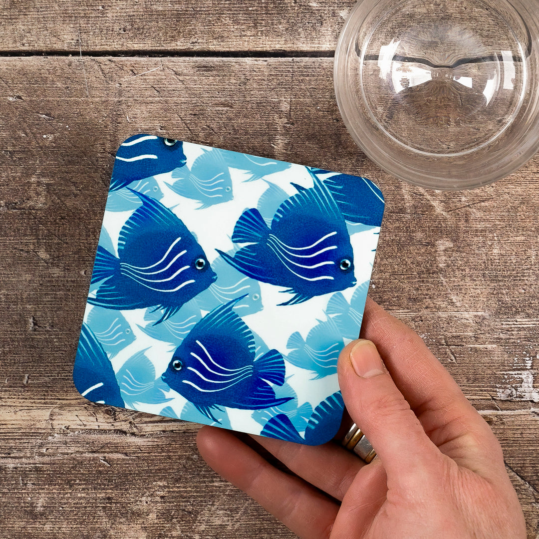 SALE - 2x Wooden Angelfish Coasters