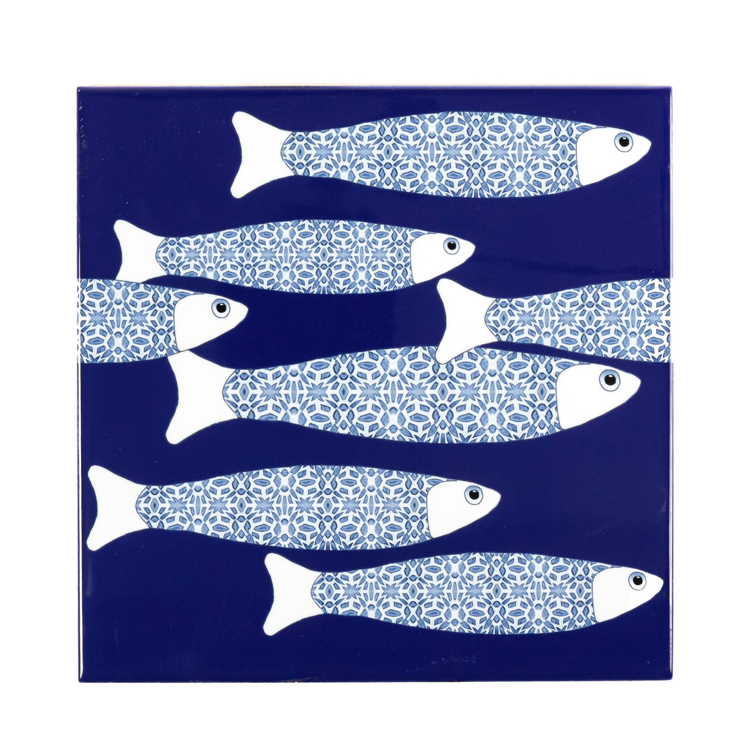 Ocean Shoal tile - Navy Blue