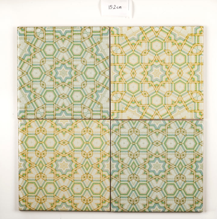 SALE SET - 4 x 15.2cm Mix and Match Ceramic tiles