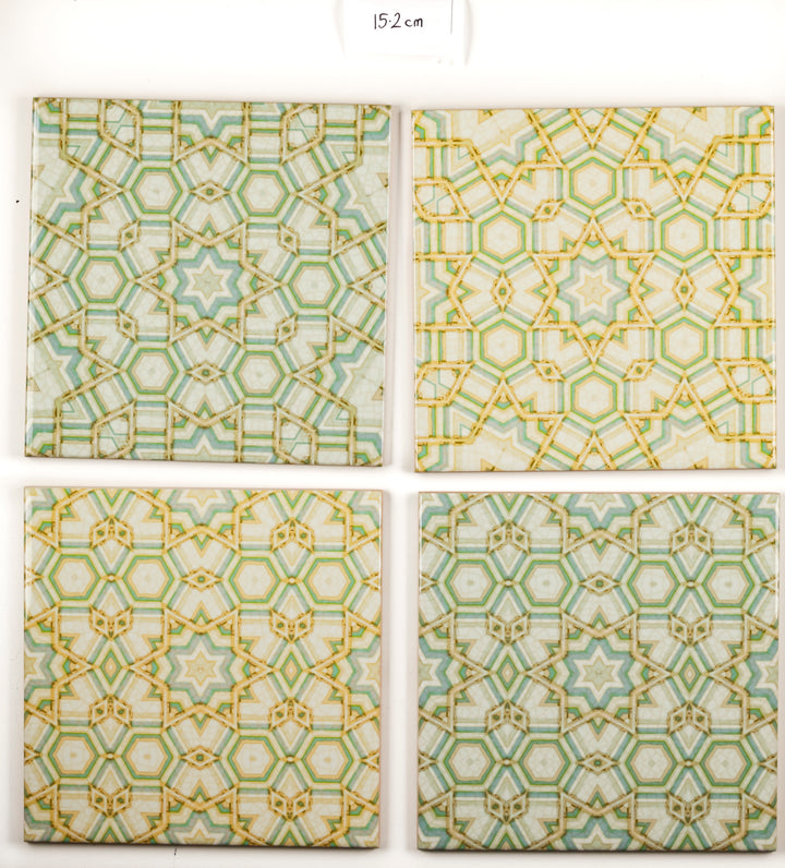 SALE SET - 4 x 15.2cm Mix and Match Ceramic tiles