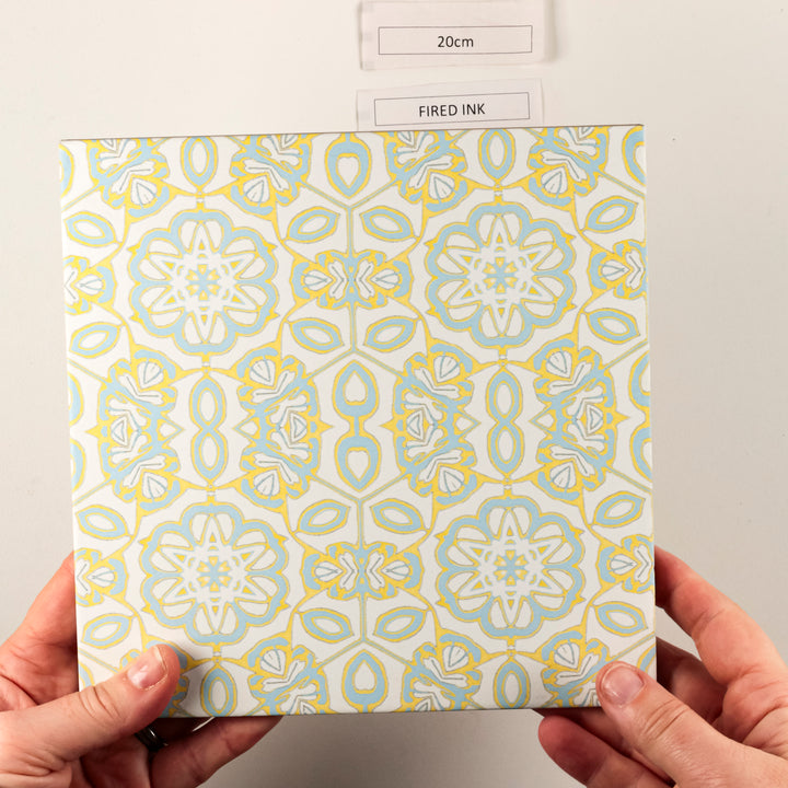 SALE 2x20cm Elizabethan Tiles -  FIRED INK Version