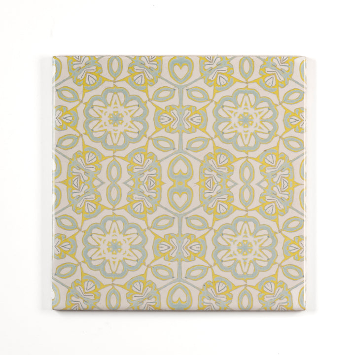 SALE SET of 4x Elizabethan Design Tiles -  FIRED INK Version