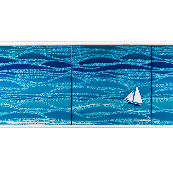 SALE Caribbean Sailing Tile frame - four tiles version