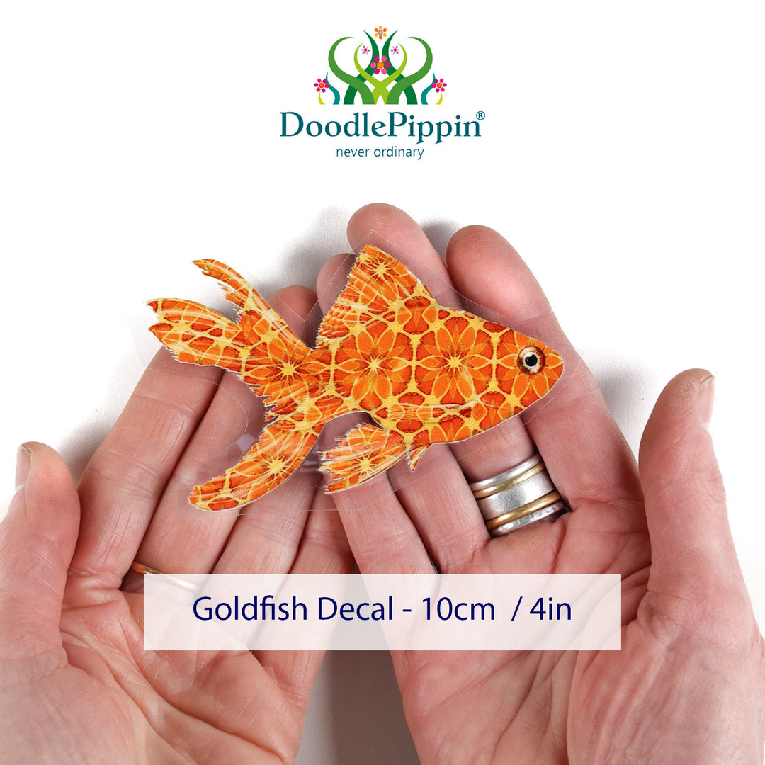 Goldfish tile decals - red orange