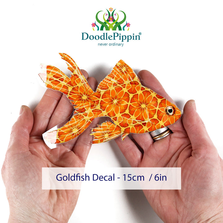 Goldfish tile decals - red orange