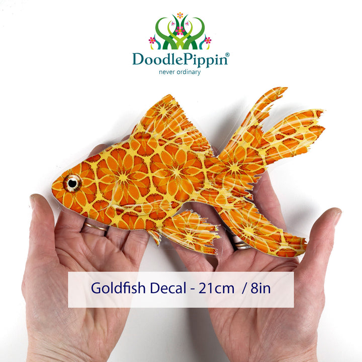 Goldfish tile decals - red orange
