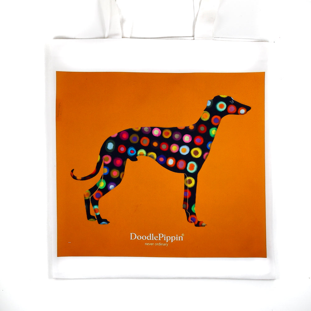 Greyhound / Whippet Bag - Orange Spotty