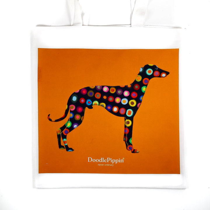 Greyhound / Whippet Bag - Orange Spotty
