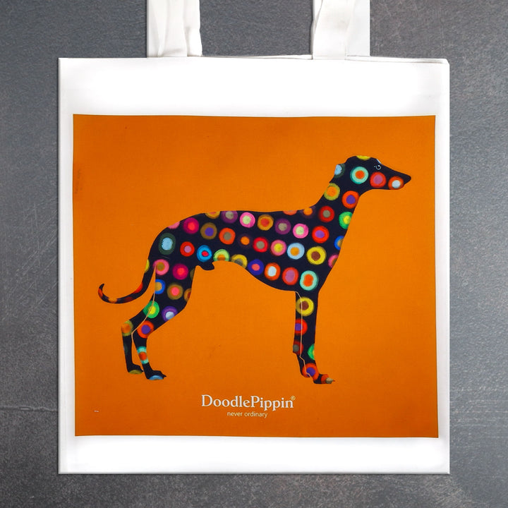 Greyhound / Whippet Bag - Orange Spotty