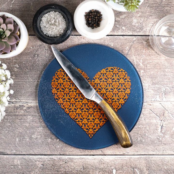 SALE - Heart Chopping Board (small circular)