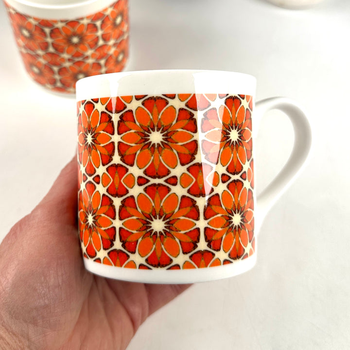 SALE SECONDS - Set of 2x Moroccan Flower Bone China Mugs